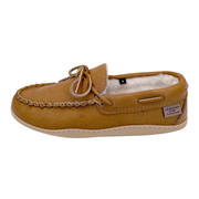 Women's Sheepskin Lined Leather Rubber Sole Moccasins