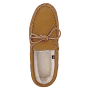 Women's Sheepskin Lined Leather Rubber Sole Moccasins