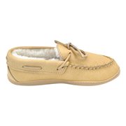 Women's Sheepskin Lined Leather Rubber Sole Moccasins