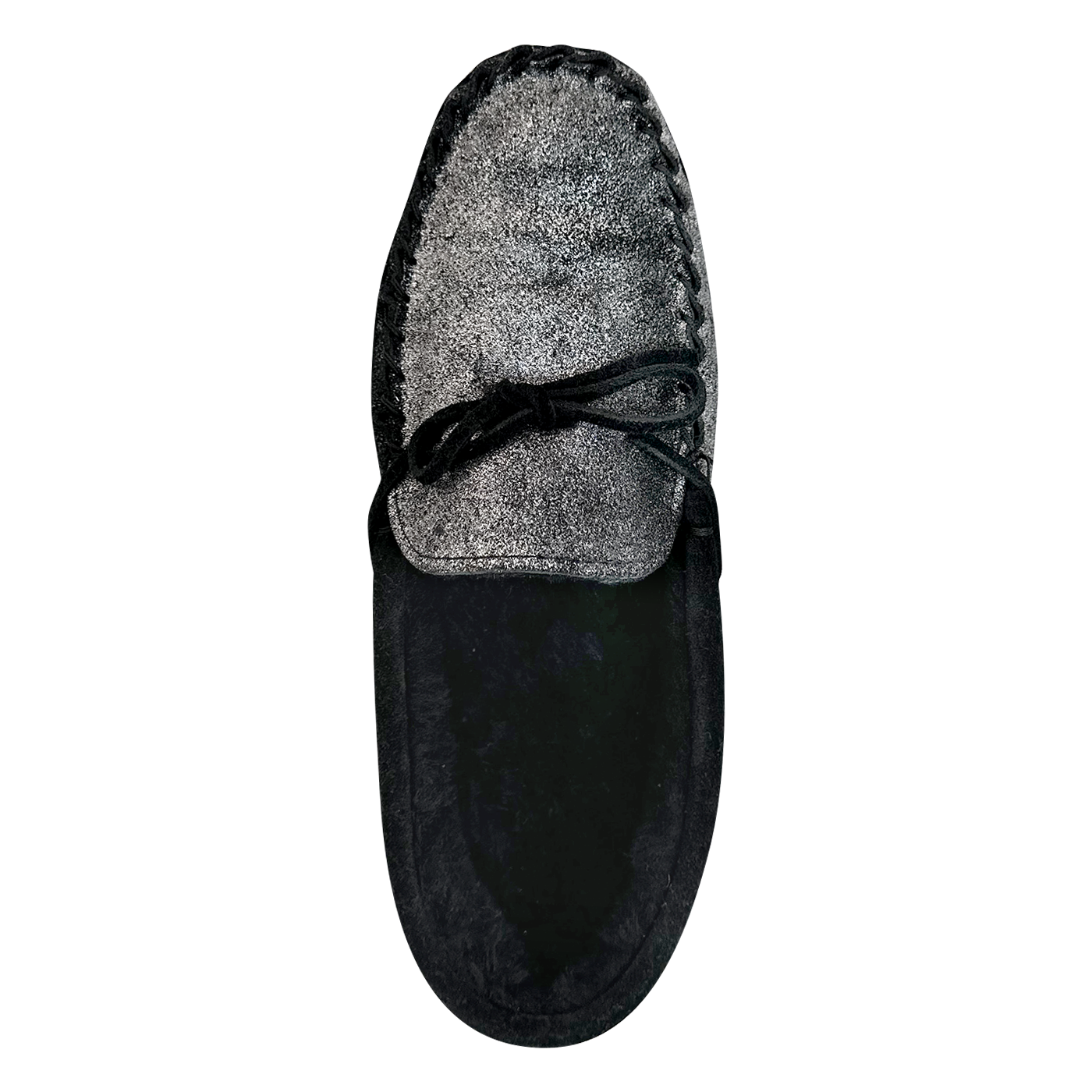 Wakonsun Women's Fleece Lined Genuine Suede Sparkly Moccasin Slippers â Leather-Moccasins