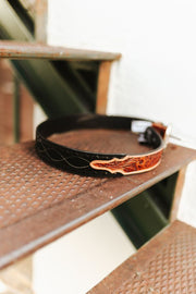 Tolled Leather Buckstitch Detail Western Belt