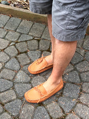 Men's Wide Width Soft Sole Leather Moccasins (Limited Edition)