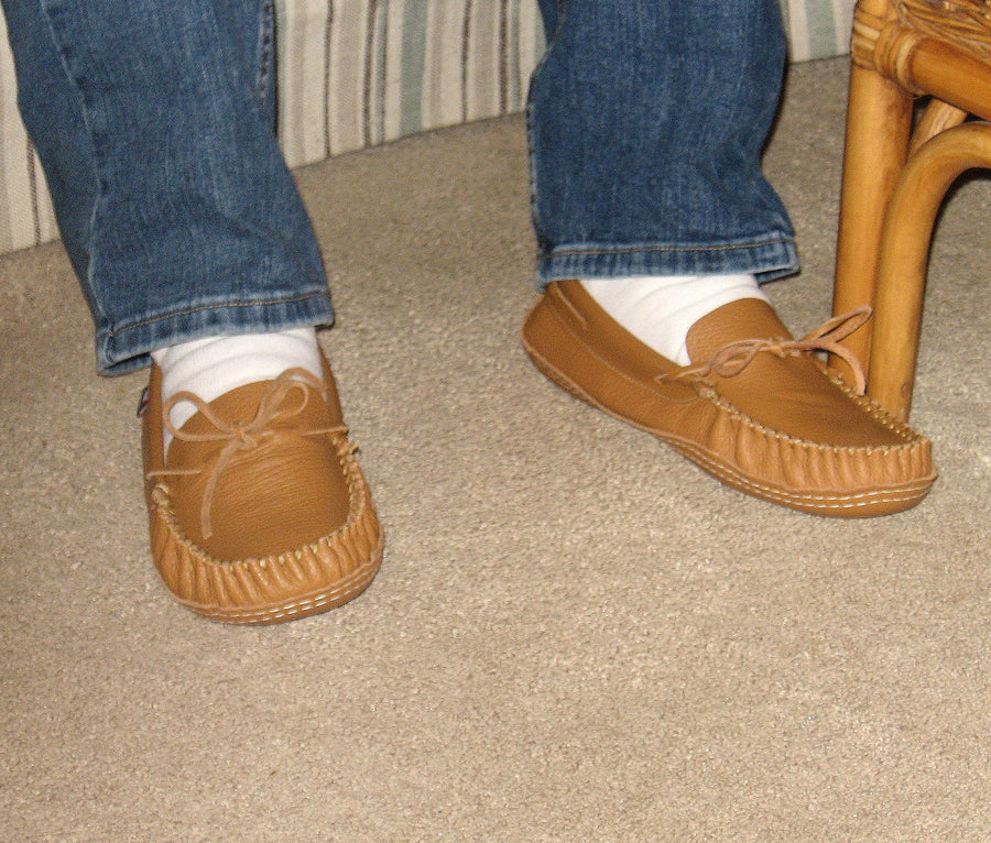 Men's Wide Width Soft Sole Leather Moccasins (Limited Edition)