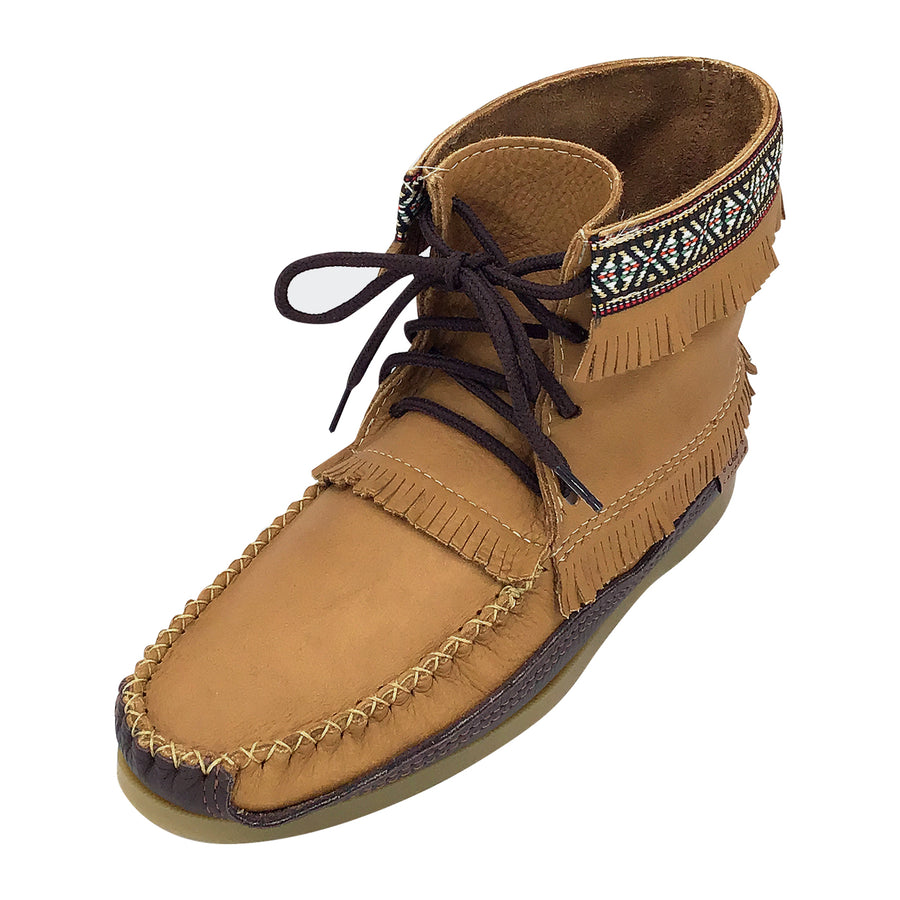 Men's Cork Brown Leather Moccasin Boots