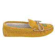 Women's Fleece Lined Beaded Suede Moccasins