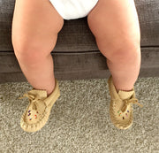 Baby Moose Hide Beaded Moccasins