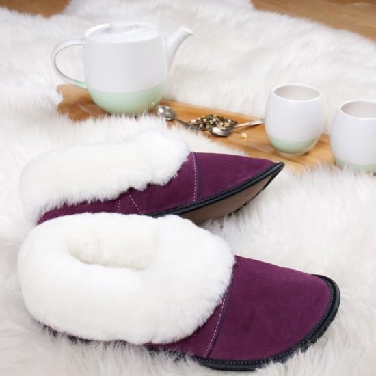 Women's Low-Cut Thick & Plush Sheepskin Slippers by Garneau & Co. â Leather-Moccasins