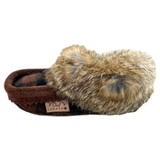Children's Rabbit Fur Trim Wool Slippers (Final Clearance J12 only)