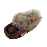 Children's Rabbit Fur Trim Wool Slippers (Final Clearance J12 only)