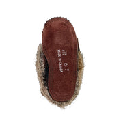 Children's Rabbit Fur Trim Wool Slippers (Final Clearance J12 only)