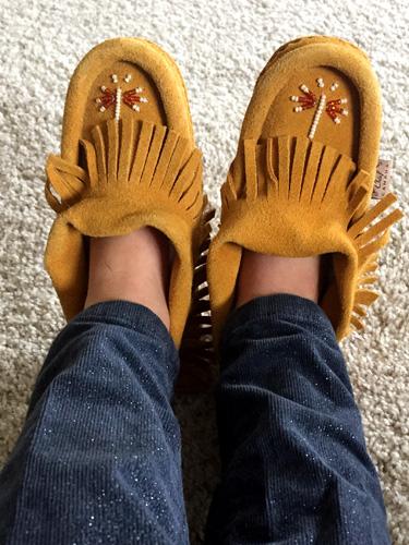 Child Fringed Beaded Moccasins (Final Clearance 3, 6 ONLY)
