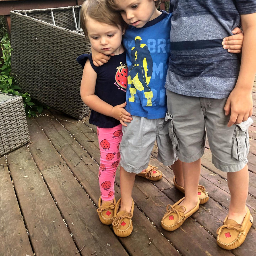 Baby & Child Maple Leaf Moccasins (Final Clearance Baby 3 & 4 only)