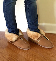 Women's Sheepskin Cabin Slippers with Velcro