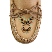 Men's Soft Sole Moose Hide Leather Beaded Moccasins