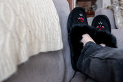 Men's Fleece Lined Suede Crepe Sole Rabbit Fur Moccasins