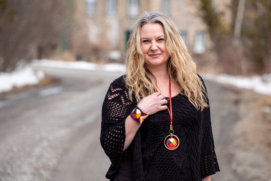 Medicine Wheel Jewelry Set Vegan Leather