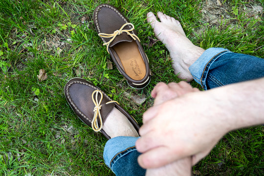 Men's Memory Foam Moosehide Leather Moccasins