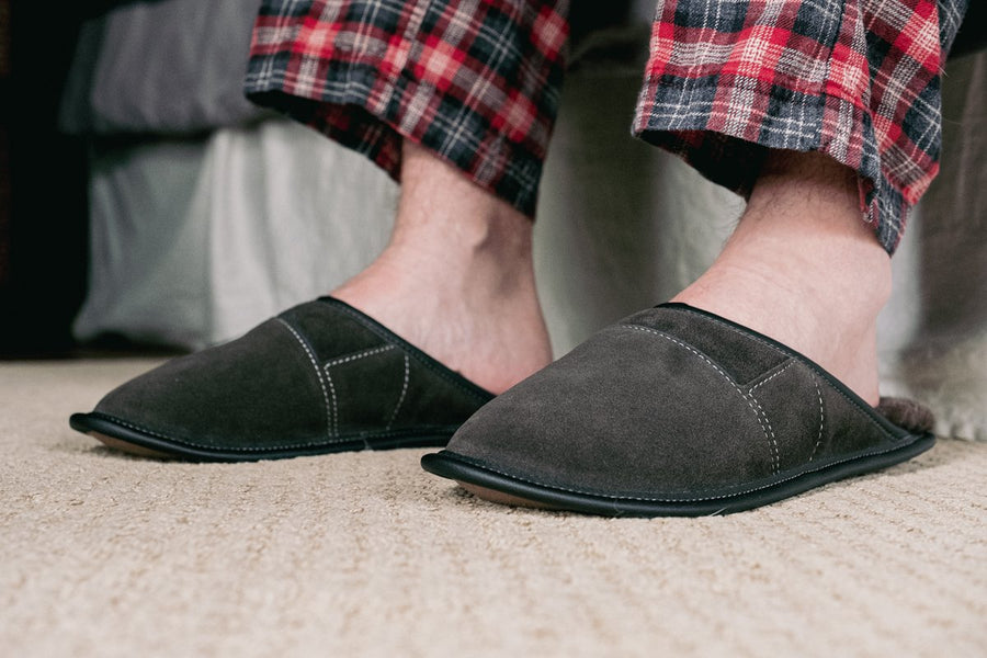 Men's Sheepskin Slip-On Slippers