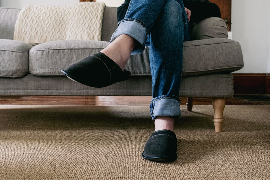 Men's Sheepskin Slip-On Slippers