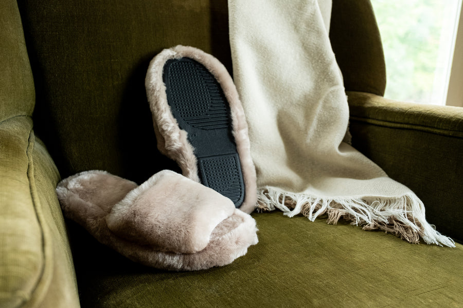 Women's CLEARANCE Genuine Sheepskin Slip-On Sandal Slippers