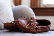 Women's Soft Sole Wide Width Bison Moccasins