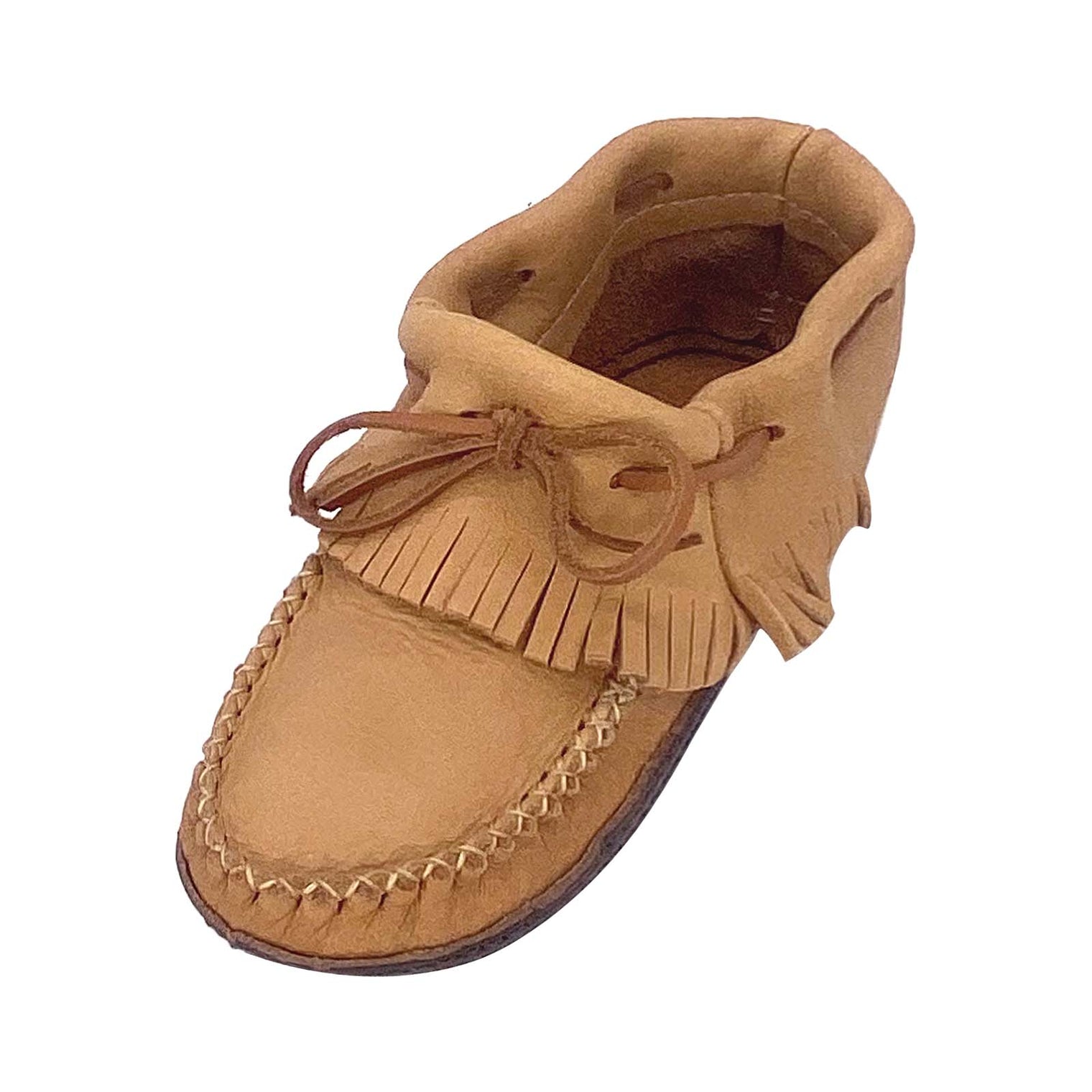 Women's Earthing Fringed Moccasins with Natural Non-Insulated Soles â Leather-Moccasins