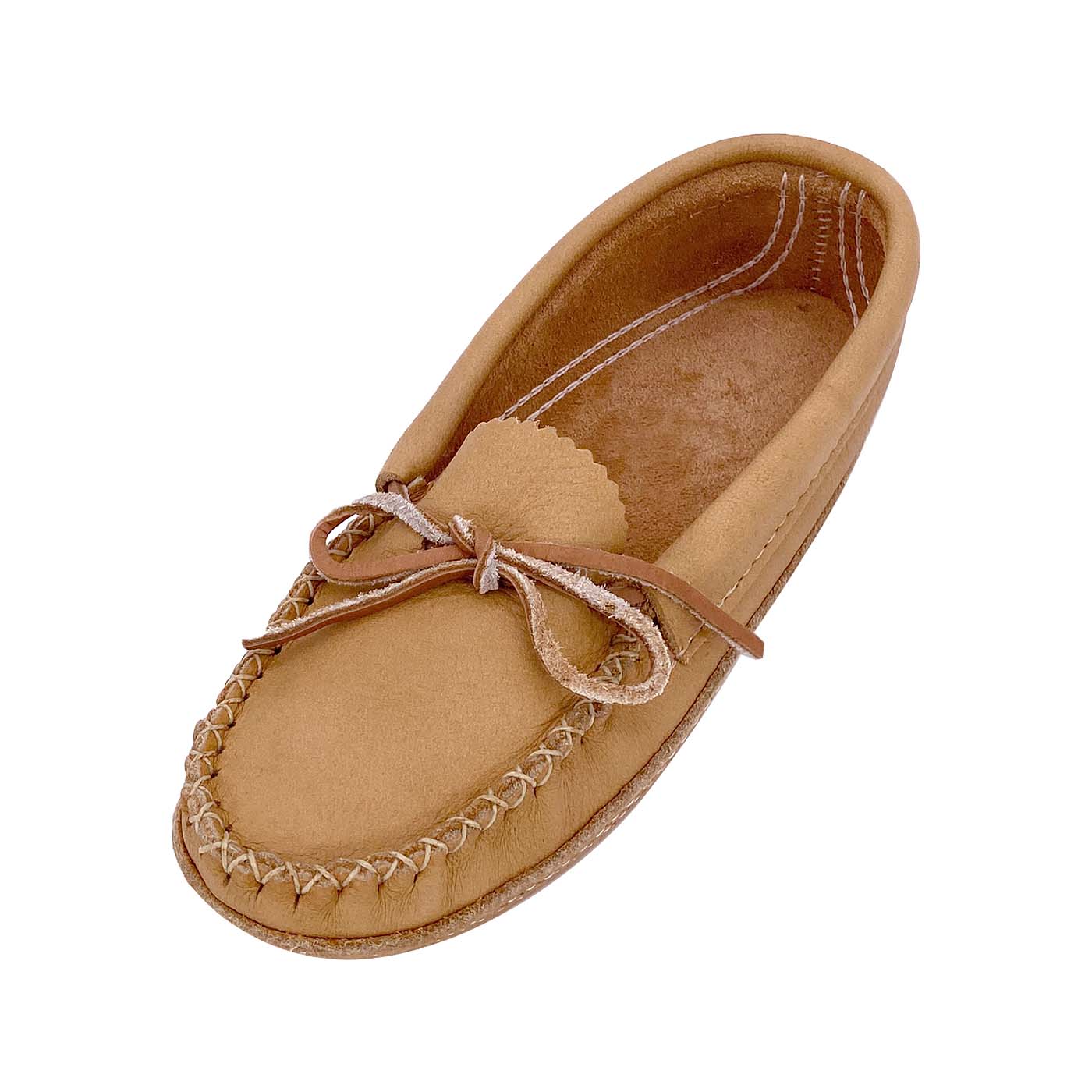 Women's Bastien Soft-Sole Genuine Moose Hide Leather Moccasin Slippers â Leather-Moccasins