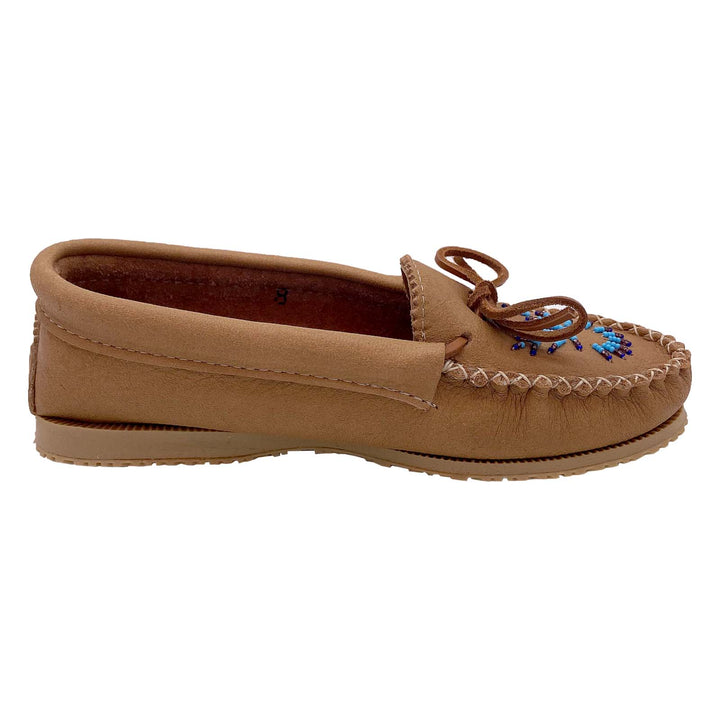 Women's Genuine Moosehide Leather Beaded Moccasin Shoes – Leather-Moccasins