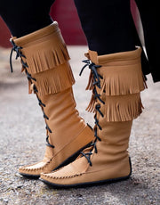 Women’s 15” Moose Hide Fringed Mukluks Boots