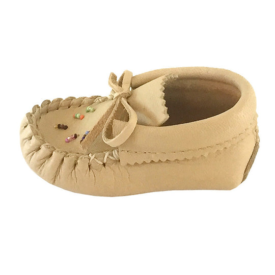 Baby Moose Hide Beaded Moccasins