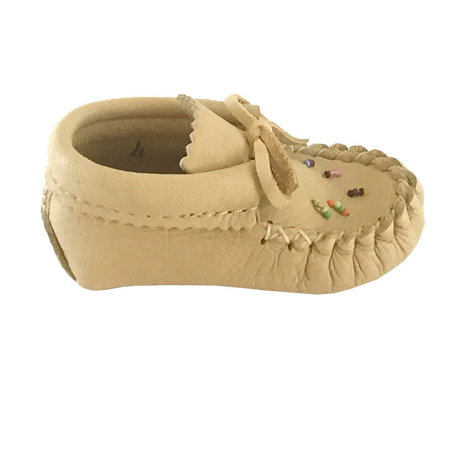 Baby Moose Hide Beaded Moccasins