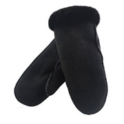 Women's Black Sheepskin Mittens