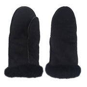 Women's Black Sheepskin Mittens