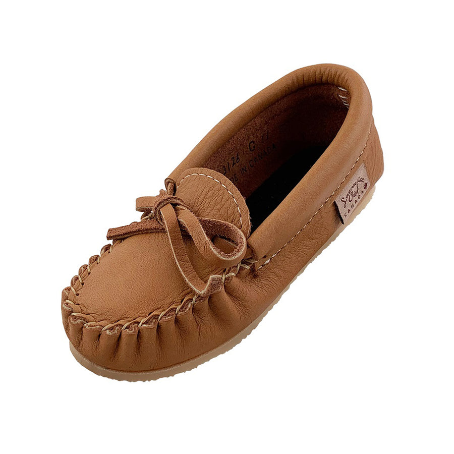Children's Crepe Sole Genuine Moose Hide Leather Moccasin Shoes