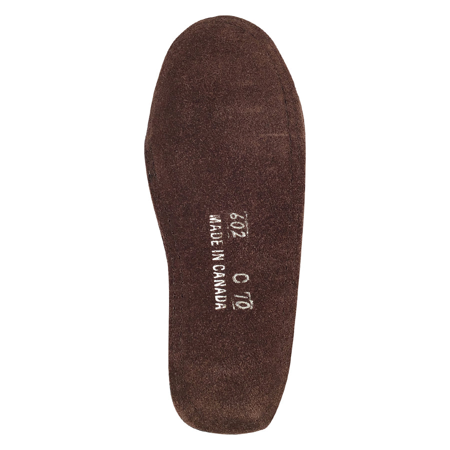 Children's Faux Fur Trim Brown Suede Moccasins (Final Clearance)