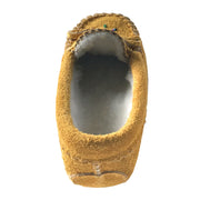 Children's Moose Hide Suede Fleece Lined Beaded Moccasins