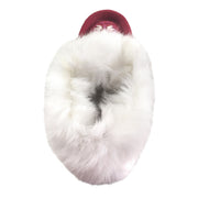 Baby Fuchsia Suede Lined Rabbit Fur Moccasins (Final Clearance)