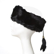 Rabbit Fur Headband with Tassels