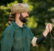 Davey Crockett Rabbit Fur Hat with Raccoon Tail