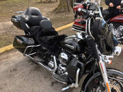Black Sheepskin Motorcycle Seat Cover