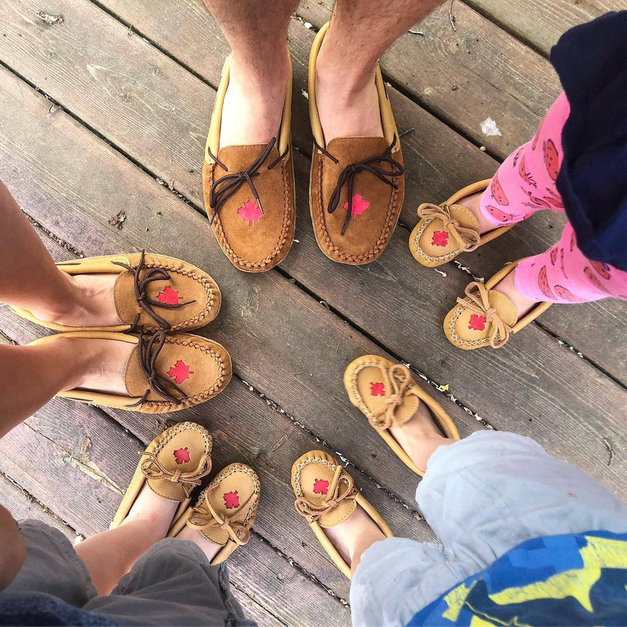Baby & Child Maple Leaf Moccasins (Final Clearance Baby 3 & 4 only)