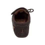 Men's Rubber Sole Moose Hide Leather Moccasins