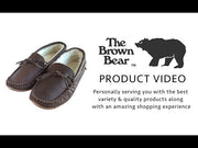 Men's Sheepskin Lined Moccasin Slippers