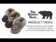 Women's Lined Rabbit Fur Moccasins (Final Clearance 4 & 5 ONLY)