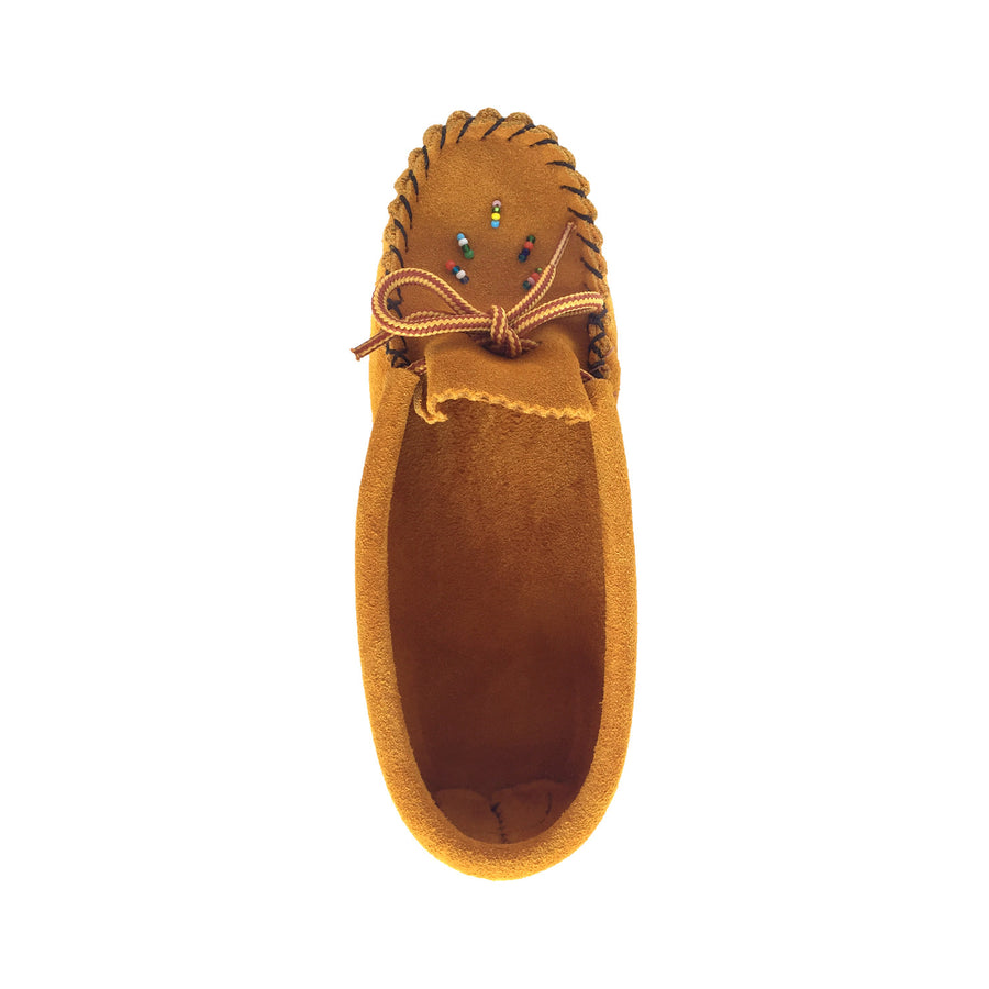 Children's Soft Sole Beaded Suede Moccasins