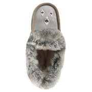 Women's Rabbit Fur Sheepskin Lined Suede Moccasins (Clearance)