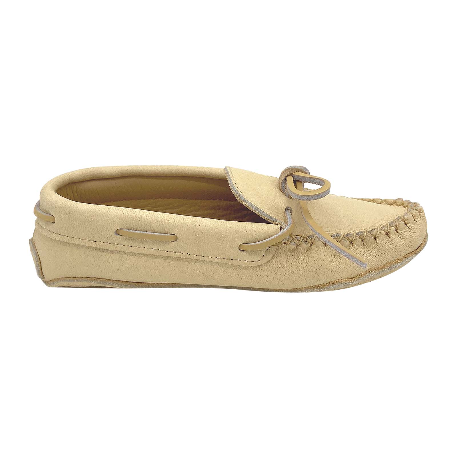 Deerskin Lined Softsole Buffalo Hide Moccasin