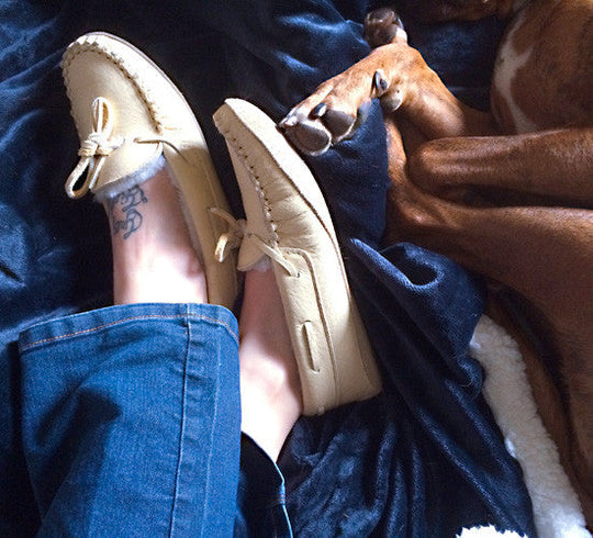 Women's Caribou Sheepskin Lined Moccasins (Final Clearance)