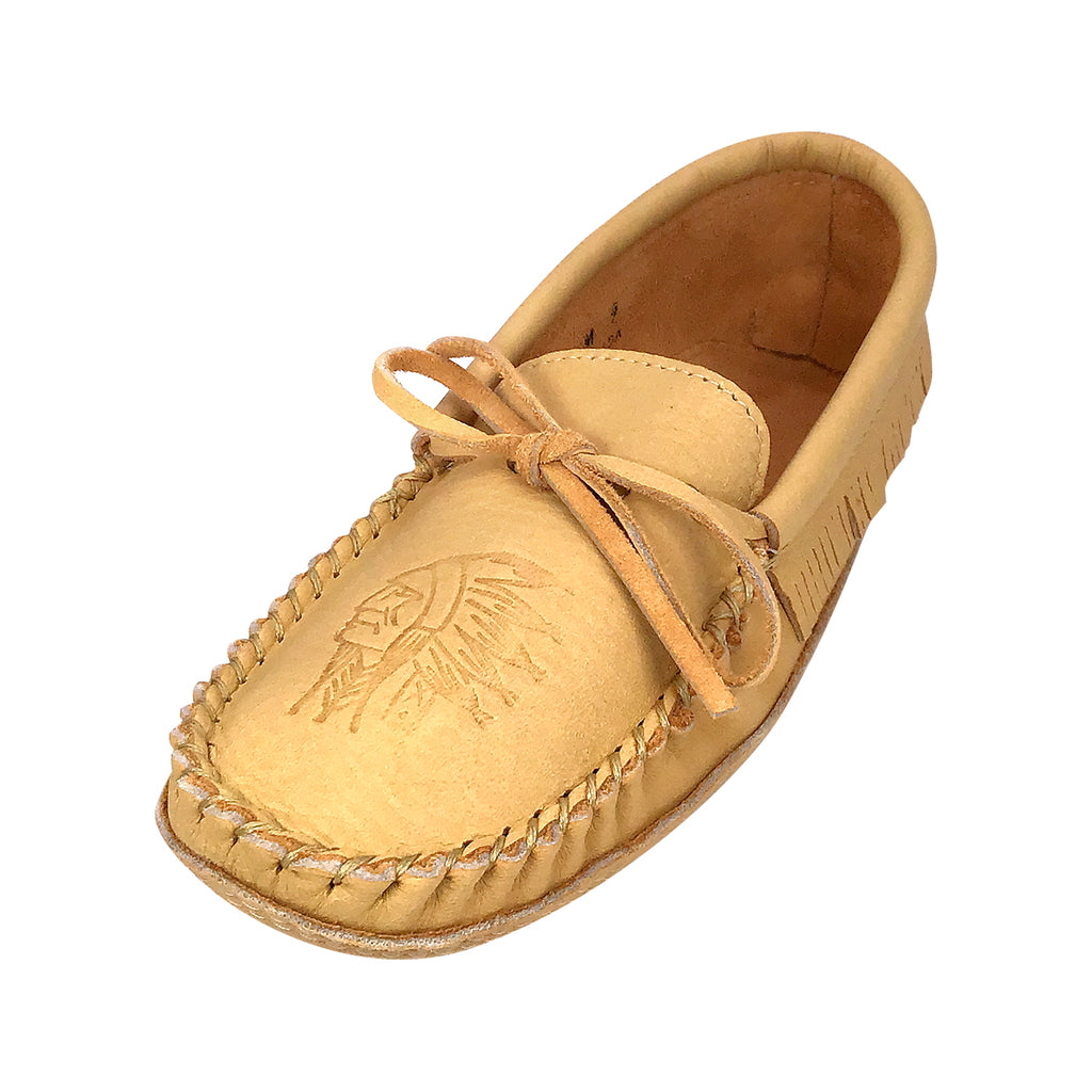 Men’s Laurentien Chief Mocassins Mens Soft Sole Brown Leather Laurentian Chief Moccasins  main image 4