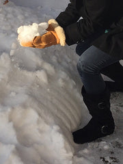 Women's Sheepskin Mittens Natural